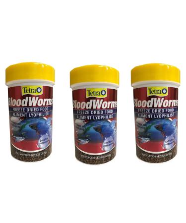 Tetra 77815-03 Bloodworms Freeze Dried Food 3 Pack(0.28 Ounce)