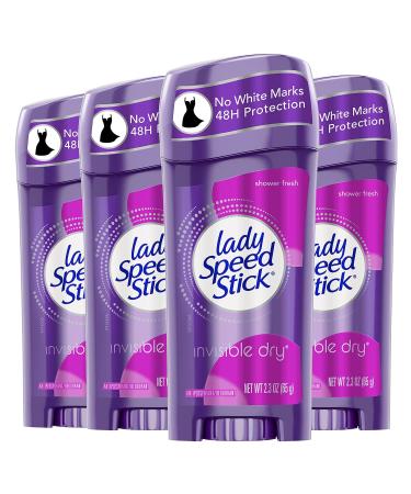Lady Speed Stick Invisible Dry Antiperspirant Deodorant Shower Fresh 2.3oz 4 Pack & Colgate Baking Soda & Peroxide Toothpaste - Whitens Teeth Fights Cavities & Removes Stains Shower Fresh + Toothpaste 2.3 Fl Oz (Pack of 4) - Buy Online on SooperMarket.com