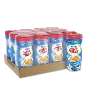 Coffee-Mate 35775Ct Non-Dairy Powdered Creamer French Vanilla 15 Oz Canister 12/Carton