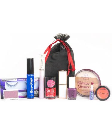 Makeup Set Glamza 10 Piece Lucky Dip Gift Makeup Kit for Women & Teenage Girls - Includes 10 Makeup Items In Black Organza Beauty Bag - Buy Online on SooperMarket.com