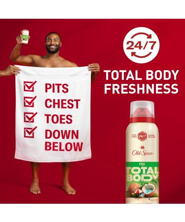 Old Spice Whole Body Deodorant for Men Total Body Deodorant Fiji Scent Aluminum Free Deodorant Spray for 24/7 Freshness // Dermatologist Tested Whole Body Deodorant 3.5 oz - Buy Online on SooperMarket.com