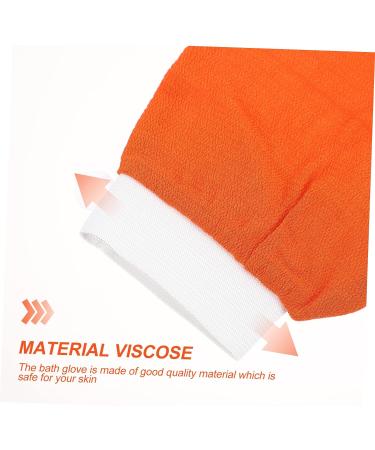 Beavorty 4pcs Bath Gloves and Sponge Set - Exfoliating Shower Accessories in Orange - Buy Online on SooperMarket.com