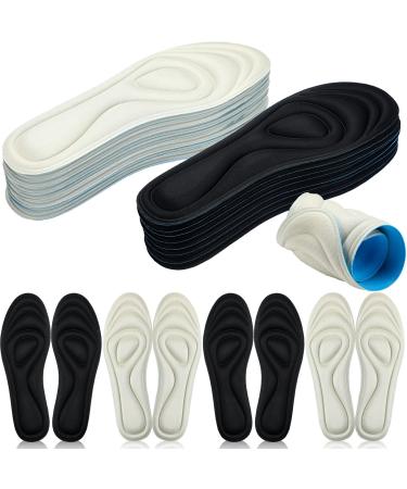 16 Pairs 3D Memory Foam Shoe Inserts for Men Women Comfort Sponge Shoe Insoles Replacement Innersoles for Foot Pain Relief