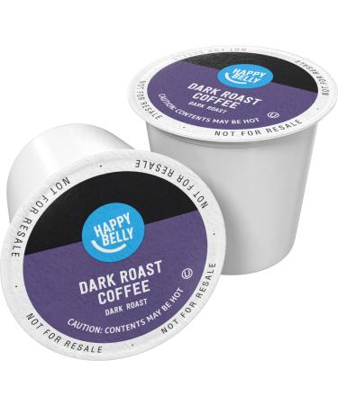 Amazon Brand - Happy Belly Dark Roast Coffee Pods, Compatible with Keurig 2.0 K-Cup Brewers, 100 Count Dark Roast 100 Count (Pack of 1)