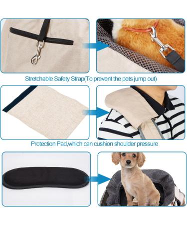 Ownpet Large Dog Carrier Bag - Sling Design for Dogs up to 11kg - Adjustable Shoulder Pads - Perfect for Outdoor Adventures - Beige - Buy Online on SooperMarket.com