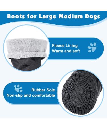 Hipaw XL Outdoor Dog Boots - Winter Dog Shoes Non-slip for Snow Rain - Black - Insole width 3.15 - Buy Online on SooperMarket.com