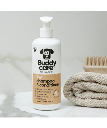 BuddyCare 2in1 Shampoo & Conditioner for Dogs - Aloe Vera & Pro-Vitamin B5 (500ml x3) - Practical Pet Care Solution for Healthy Coats - Buy Online on SooperMarket.com