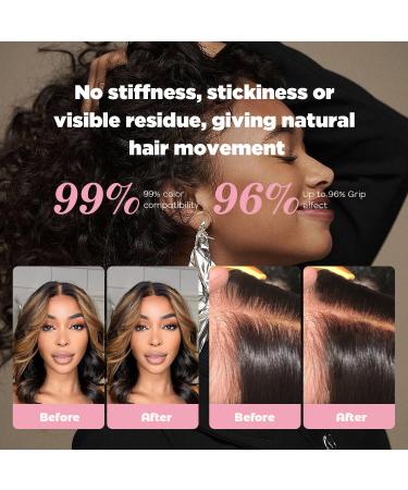 Immetee Lace Tint Mousse for Wigs - Quick Dry No Residue Lace Melting Foam Perfect Skin Tone Match - 150ML/5.07FL OZ (Black - Buy Online on SooperMarket.com