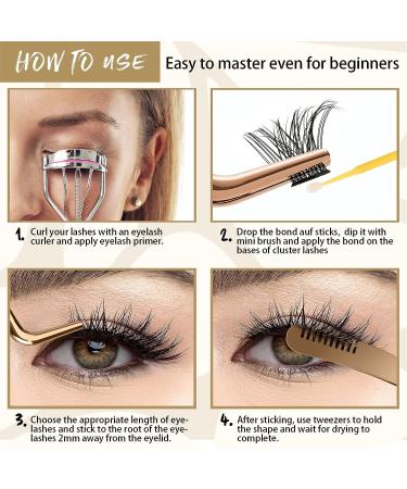 Cluster Lash Glue 5ml - Long Lasting Waterproof Eyelash Extension Bond for DIY Lash Clusters - Clear Lash Glue with Micro Brushes - B&Q LASH - Buy Online on SooperMarket.com