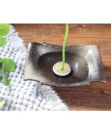 Japanese Ikebana Kit - Ceramic Vase & Frog Holder Set for Floral Arrangements - Buy Online on SooperMarket.com