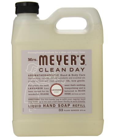 MRS. MEYER'S CLEAN DAY Liquid Hand Soap Refill - Lavender - 33 Fl Oz (Pack of 1)