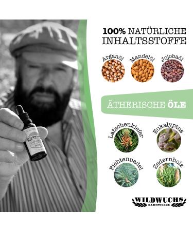 Wild Growth Beard Care - Natural Vegan Beard Oil with Argan Oil & Wood Fragrance | 30 ml - Buy Online on SooperMarket.com