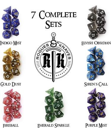 Large Dice Bag with 7 Complete Dice Sets | Black Dragon DND Dice Bag with 49 Polyhedral Dice | Green Satin Interior | Holds 150+ Dice - Buy Online on SooperMarket.com