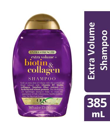 OGX Thick & Full Biotin & Collagen Shampoo - 13 Fl Oz | Sulfate-Free Volumizing Formula for Fine Hair - Buy Online on SooperMarket.com