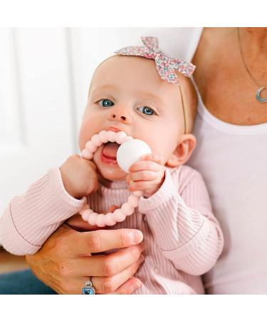 Ryan and Rose Cutie Teether Rattle - Pink | Silicone Teething Toy - Buy Online on SooperMarket.com