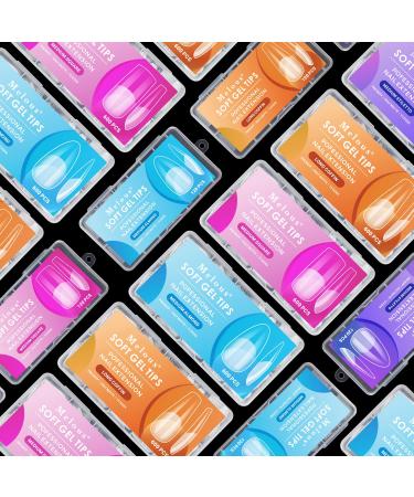 Melous 120PCS Long Coffin Soft Gel Nail Tips - Pre Buff Full Cover, Half Matte A0-120 Pcs - Buy Online on SooperMarket.com