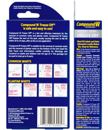 Compound W Freeze Off Remover - 8 Applications, White - 1 Count - Buy Online on SooperMarket.com