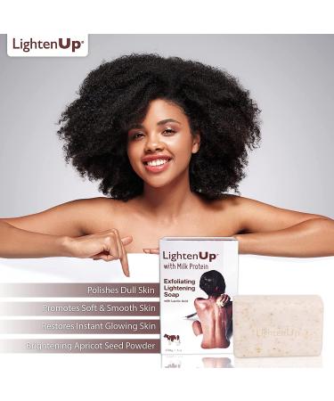Lactic Acid Exfoliating Soap | Brightening Bar for Dark Spots | 7.7 oz | AHA Soaps with Shea Butter & Apricot - Buy Online on SooperMarket.com