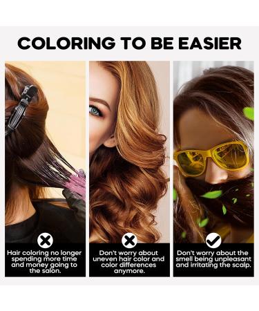 Dark Brown Hair Dye Shampoo - 3 In 1 Instant Gray Coverage | Herbal Hair Color for Men & Women (500mL - Buy Online on SooperMarket.com