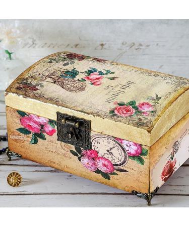 French Decoupage Paper Garden Floral Vintage Design - 16 Sheets, Rose Imprint, Crafts & Scrapbooking Decor - 8.27 x 11.22 Inch - Buy Online on SooperMarket.com
