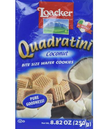 LOACKER WAFER QUDRTNI COCONUT 250G, 8.82 OZ, 8-Pack
