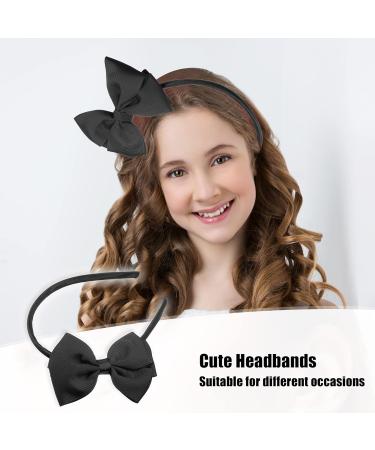 VOCOSTE Bow Headband Fashion Cute Polyester Hairband for Teenager Black 5.9x4.4 Inch - Buy Online on SooperMarket.com