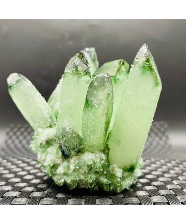 Natural Green Ghost Ghost Quartz Crystal Cluster Rock Suitable for Home HOMEZHOU (Color : 300-350g) - Buy Online on SooperMarket.com