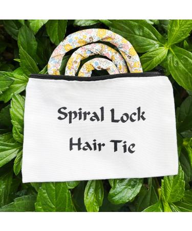 Spiral Lock Hair Tie Dreadlock Accessories for Women and Men - Colorful Iron Wire Ponytail Holders for Long Dreads and Thick Curly Hair - Includes Bag (Colored Fragmentary Flower) - Buy Online on SooperMarket.com