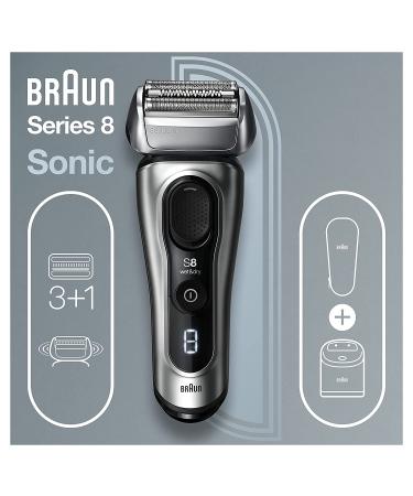 Braun Series 8 8467cc Electric Razor for Men with Precision Trimmer - Galvano Silver - Buy Online on SooperMarket.com