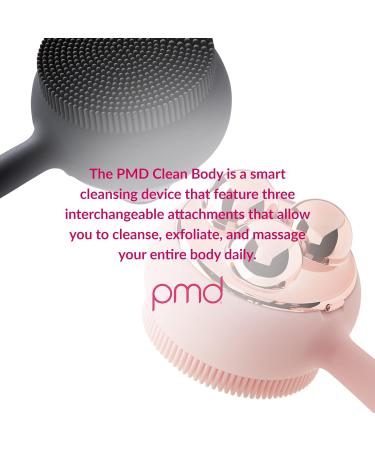 PMD Clean Body - Smart Waterproof Cleaning Device with Silicone Brush & Attachments | SonicGlow Vibration for Cleansing Peeling & Massaging - Navy - Buy Online on SooperMarket.com