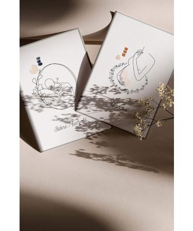 OLGS 3-Part Mother Passport Cover | Modern Lineart Pregnancy Gift | Ideal for Expectant Mothers with Ultrasound Images | Protect Your Germany Mother Pass | Non-Personalized Faith Design - Buy Online on SooperMarket.com