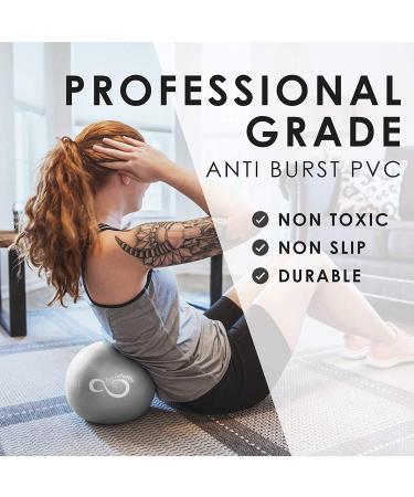Live Infinitely 9 Barre Pilates Ball Set | Anti-Burst Mini Ball with Hand Pump | Yoga & Exercise eBook Included | Silver | Mesh Carrying Bag - Buy Online on SooperMarket.com