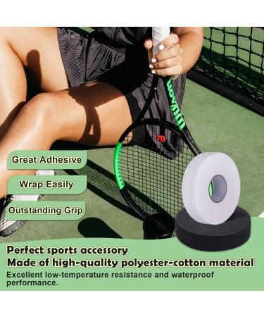 Buy Huiguli Racket Tape - 2 Rolls of Self-Adhesive Ice Hockey Tennis & Badminton Handle Tape (25m x 25mm) - Non-Slip Black & White Sports Tape for Optimal Grip - Buy Online on SooperMarket.com