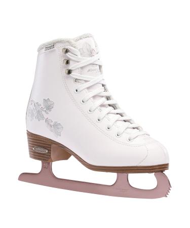 Rollerblade Bladerunner Ice Diva Women's Adult Figure Skates, White and Rose Gold, Ice Skates 7