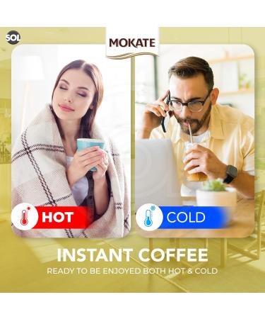 SOL 120pk (12 x 10pk) Mokate Coffee Sachets Latte Classic Sachet Coffee Sticks Instant Coffee Sachets Individual Coffee Sachets Coffee Sachets Individually Wrapped Coffee Sachet + Stickers - Buy Online on SooperMarket.com