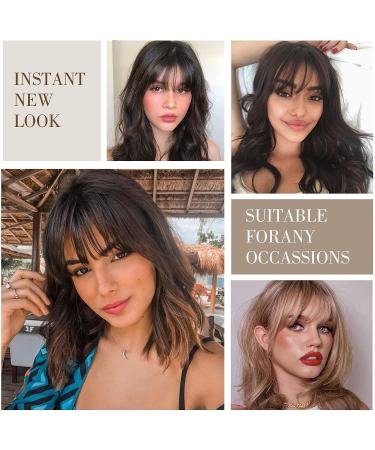 REECHO 100% Human Hair Clip in Bangs - Air Bangs Medium Brown - Buy Online on SooperMarket.com