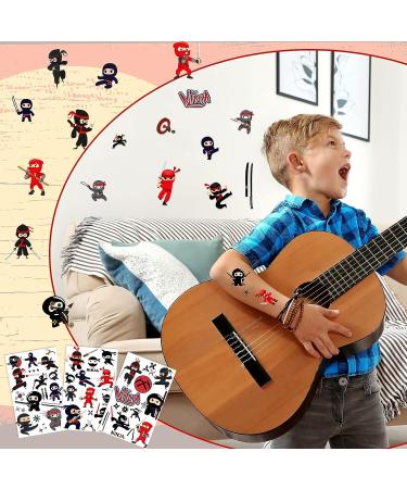 Patelai Ninja Temporary Tattoos - 36 Sheets, FDA Registered, 12 Styles for Kids Party Decorations and School Rewards - Buy Online on SooperMarket.com
