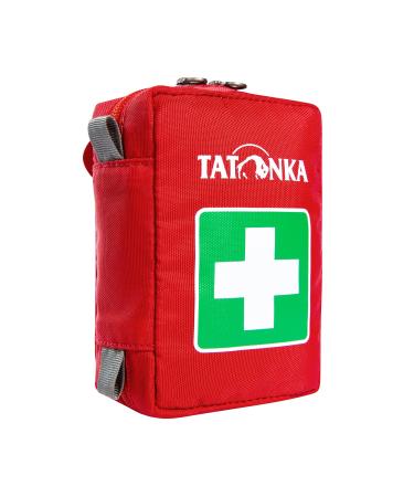 Tatonka First Aid XS - first aid bag (without content) with a divided main compartment and belt loop - for filling yourself - Dimensions: 10 x 7 x 4 cm Red XS (10 x 7 x 4 cm)