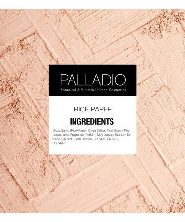 Palladio Rice Paper Tissues Natural (Pack of 6) - Eco-Friendly Soft and Absorbent Makeup Setting Solution | International Shipping Available - Buy Online on SooperMarket.com