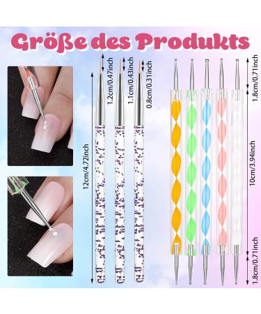 Friusate 15-Piece Nail Art Stamper Set | Clear Jelly Stamper & Spatula for French Manicure | Perfect for Gel Nails & Smile Line Designs - Buy Online on SooperMarket.com