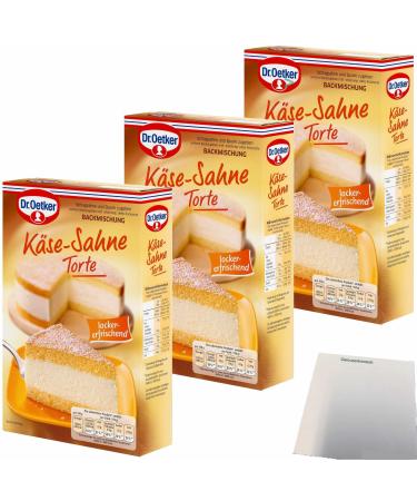 Dr. Oetker Cheese Cream Cake Baking Mix 3-Pack (3x385g Pack) + usy Block