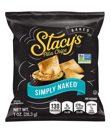 Stacy's Pita Chips Simply Naked 1oz Bag - Pack of 6 | Crunchy Snack - Buy Online on SooperMarket.com