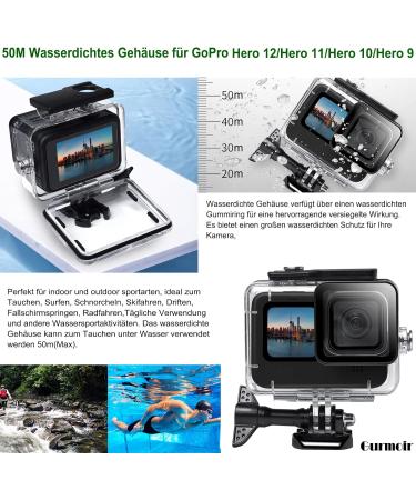Buy Gurmoir Waterproof Accessories Set for GoPro Hero 12/11/10/9 Black - Complete Action Camera Kit (DT06) | International Shipping - Buy Online on SooperMarket.com