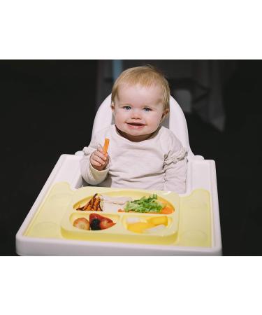 EasyMat 'Perfect Fit' for IKEA Antilop Highchair by EasyTots | Yellow Baby Suction Plate & Placemat for Baby Led Weaning - Buy Online on SooperMarket.com