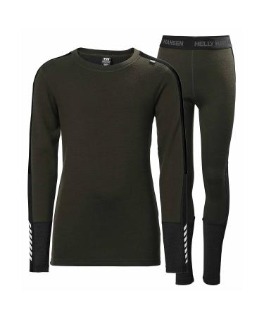 Helly Hansen Boys Jr Lifa Merino Midweight Set Pants 152 Utility Green