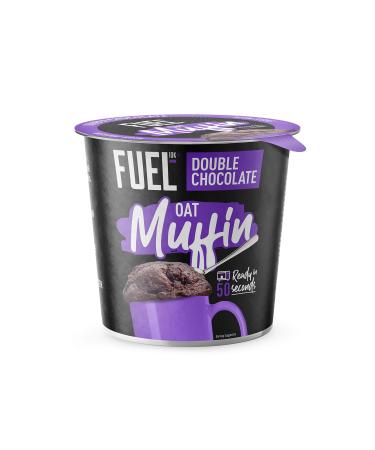 FUEL10K Oat Muffin Pots Double Chocolate - 8x52g - High Protein High Fibre Vegetarian On The Go Breakfast Ready in Less Than 1 Minute Double-Chocolate