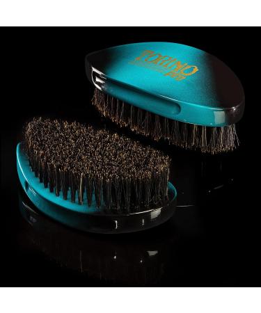Torino Pro Wave Brush 156 - Medium 100% Boar Bristle Curved 360 Wave Palm Brush - Buy Online on SooperMarket.com