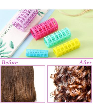 30-Piece Self-Grip Plastic Hair Rollers Set - DIY Hair Curlers for Hairdressing, Salon & Barber Use (5 Sizes) - Buy Online on SooperMarket.com