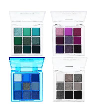 Gogogmee 4 Pcs Eye Shadow Palette Eye Make-up Palettes Eye Shadow Plate Eye Shadow Pallets for Women Plastic