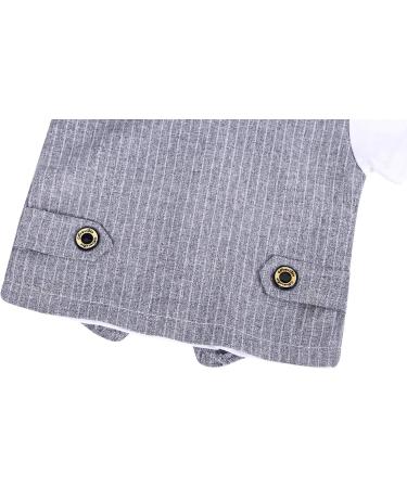 AmzBarley Baby Boys Gentlemans Tuxedo Romper Suit | Grey | 3-4 Years - Buy Online on SooperMarket.com